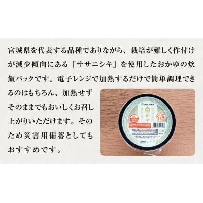 ふるさと納税 東松島市 JAいしのまき米 白がゆ炊飯パック 24パック入り レトルト お米 米 東松島 宮城県 おかゆ お粥