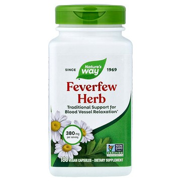 Nature's Way, 小白菊，380 毫克，180 粒素食膠囊