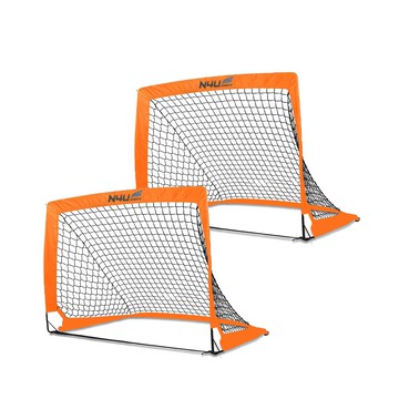 N4U 迷你可折疊足球門  橘色框/黑色網  125 x 95 x 95cm  2個