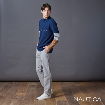 NAUTICA 男裝 彈性輕便休閒長褲-灰