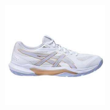 Asics GEL-Tactic 13 2E 1073A084-102 女 排球鞋 寬楦 穩定 包覆 回彈 白 金