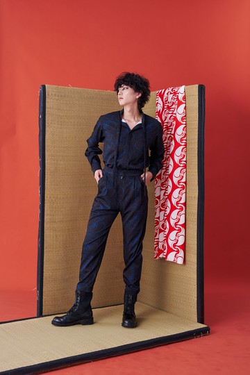 西裝褲/家紋印花/白鶴/24AW-INF