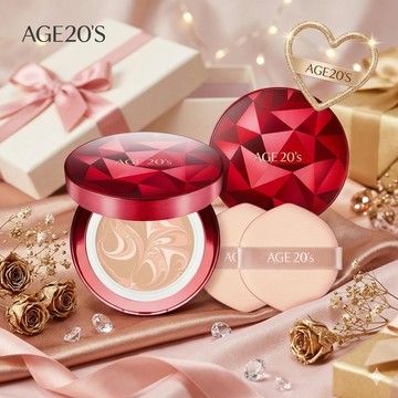 🚚快速出貨【AGE20'S】緋紅逆時光澤爆水粉餅 SPF50+/PA++++ (BE-21 亮白色) 12.5g x2 (1殼2蕊)