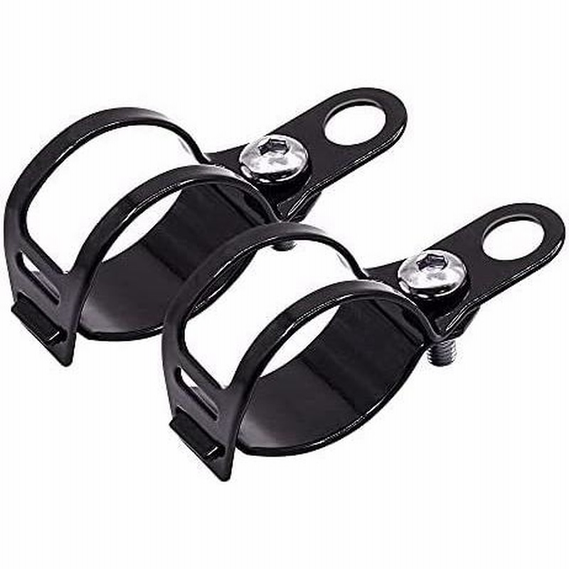 ☆日本の職人技☆ デイトナ バイク用 ウインカー取付 フォーククランプ 35~41mm ブラック スチール製 2個 ウインカー取付バンド 96578 
