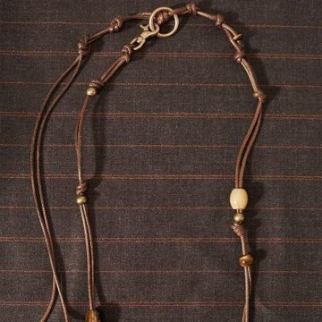 MoonDy 毛衣鏈 腰鏈 皮繩項鍊 項鍊腰鏈兩用款 編織項鍊 長項鍊 禮物 高級感 小眾