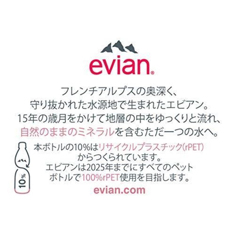 伊藤園 evian(エビアン) 硬水 ミネラルウォーター ペットボトル 750ml×12本 | LINEショッピング