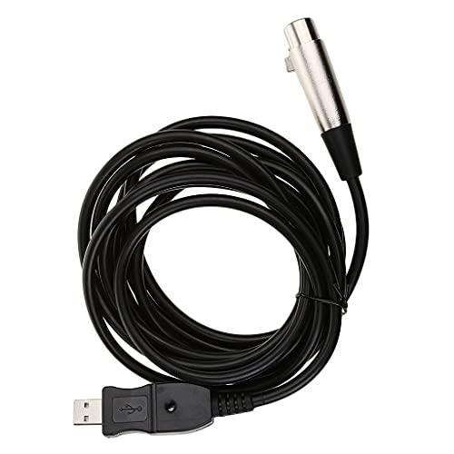 マイク用 USB XLR オス-メス 接続ケーブル