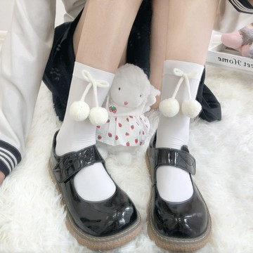 🔥台灣出貨🔥jk小皮鞋24森係韓版魔術貼厚底軟底軟妹大頭鞋複古洛麗塔單鞋