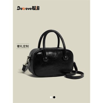 都淘韓系簡約手提保齡球包女2026新款秋冬時尚百搭通勤單肩斜挎包