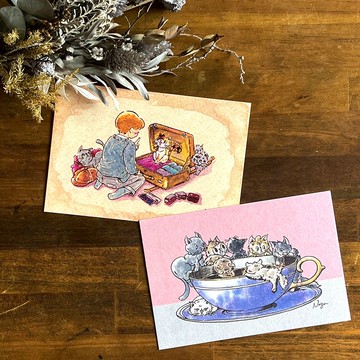明信片【拜託】【茶會】