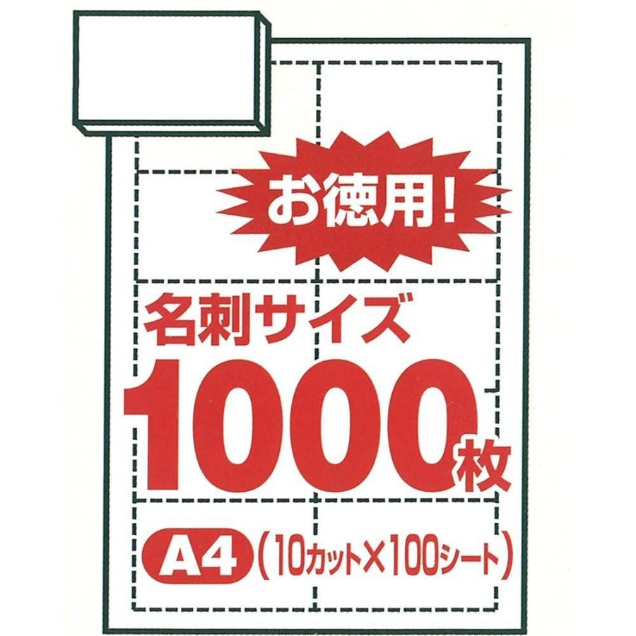 コクヨ マルチプリンタ用 名刺用紙 A4 100枚 ナチュラルホワイト KPC-VEA15W