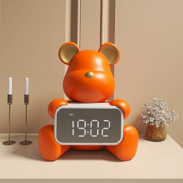 北欧暴力熊时钟摆件客厅卧室电视柜玄关柜桌面装饰品乔迁新居礼品 99購物節