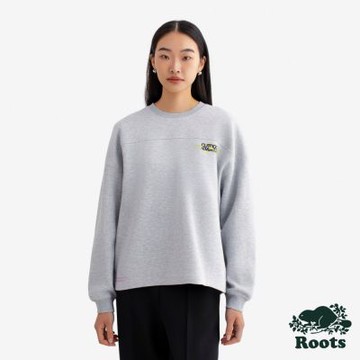 Roots女裝- NOCTURNAL RELAXED 圓領上衣 -灰色