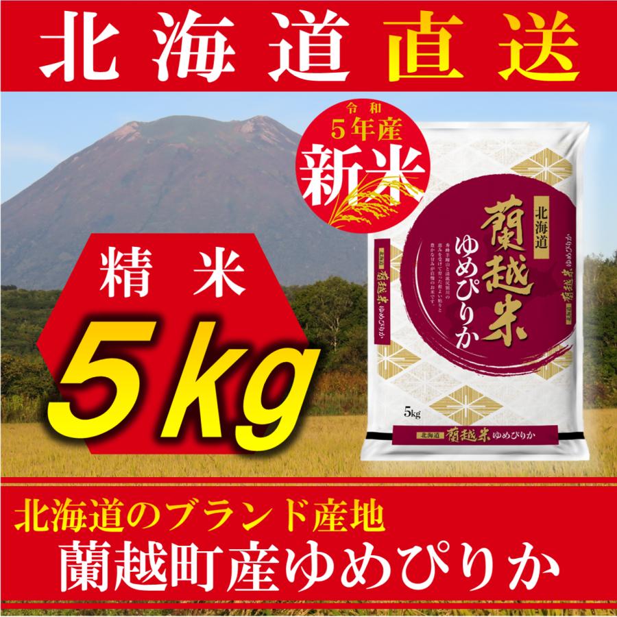 新米 お米 ゆめぴりか 蘭越産 北海道産 ゆめぴりか 5kg 令和5年産