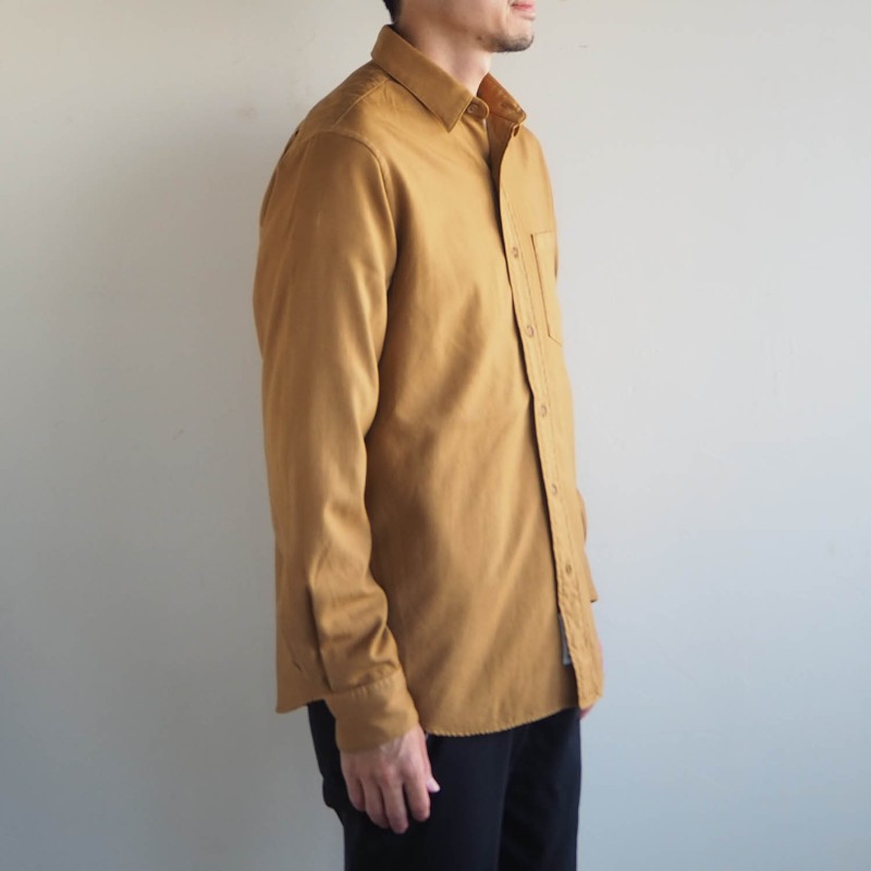 S H エスエイチ REGULAR COLLAR SHIRT レギュラーカラーシャツ WOOL