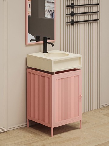 免運 開立發票 洗手盆 陶瓷洗手盆 浴室洗臉盆 陽台洗手盆 北歐衛生間洗手盆商用一體簡約輕奢窄邊現代小戶型組合洗臉盆柜特惠/工廠現貨 特價出 Z1121