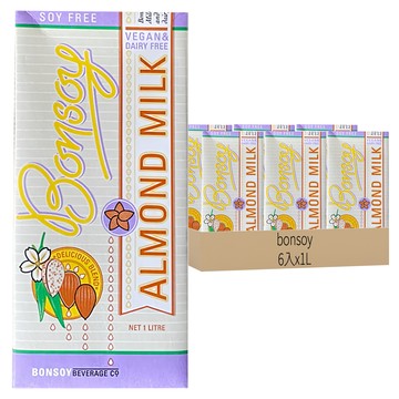 Bonsoy 杏仁奶 6入 無乳製品 純素  1L