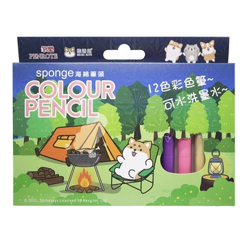 柴語錄12色海棉頭水洗彩色筆-C款