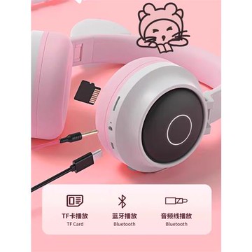 兒童故事耳機無線藍牙頭戴式插卡降噪錄音幼兒園視聽繪本專用耳麥