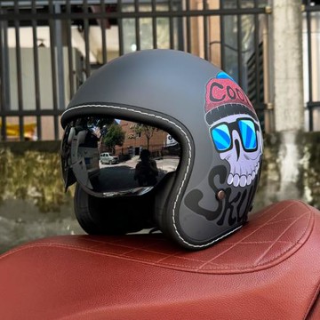 Orz復古摩托車頭盔男女半盔藍牙新國標3C認證巡航3/4盔踏板車