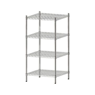 比架王 荷重型 60x60x120cm四層波浪架(電鍍插管) /置物架/收納架/層架