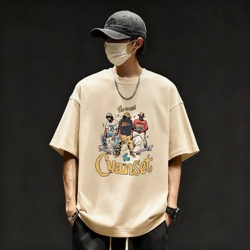 隔日達『💯回頭率』精品男裝 純棉短袖t恤男 大尺碼 男生上衣 男生衣服 寬鬆上衣 白t 大t 寬t 棉t 潮t 0038