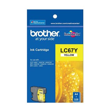 兄弟牌 BROTHER 黃色原廠墨水匣 / 盒 LC67Y【APP滿額下單10%點數(單一帳號最高5000點)】1/31止