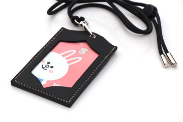 【母親節禮物】極黑識別證件套 l 雙面放置卡片 I 手工縫製