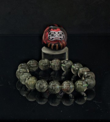 綠幽靈 13.5mm 水晶手鍊  ( HKA9219 )