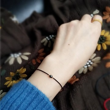 巧手小娘子家切面瑪瑙珠極細手鏈腳鏈男女款清新百搭顯白禮物