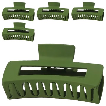 造型鯊魚夾 大方夾 塑膠材質 方形款/25g  軍綠色