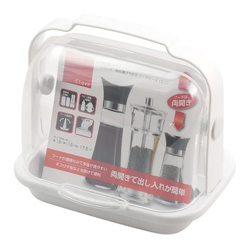 珍珠金屬 日本製 迷你攜帶型帶蓋儲物盒 Clove HB-6484  透明  1個