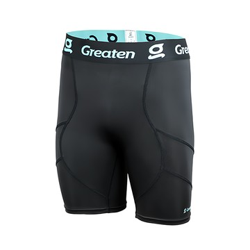 Greaten 極騰 機能壓縮短褲 快乾 舒適 穩定支撑肌肉  M  黑