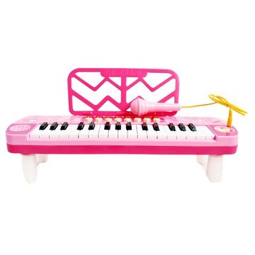 PLAYFUL TOYS 頑玩具 32鍵電子琴 附麥克風  39 x 17.5 x 12cm  粉色  1個