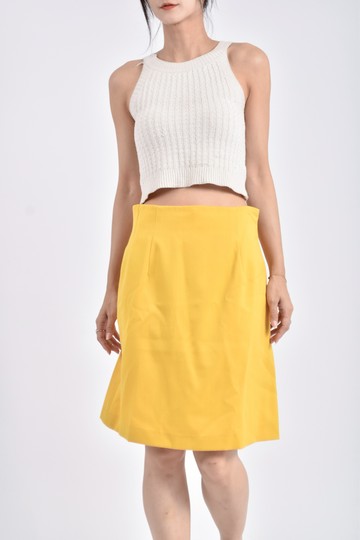 (M) bosch羊毛A字黃色短裙