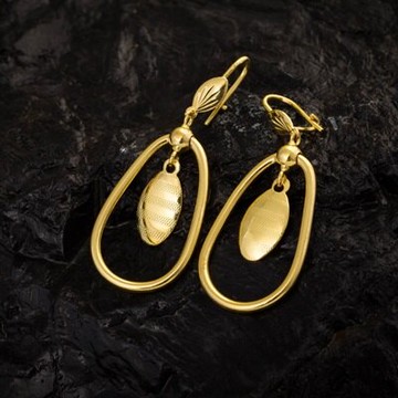 純銀耳環鍍18K金耳飾-歐美端莊別緻情人節生日禮物女飾品73cx20【獨家進口】【米蘭精品】