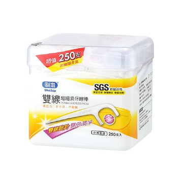 刷樂 超細滑雙線牙線棒250支
