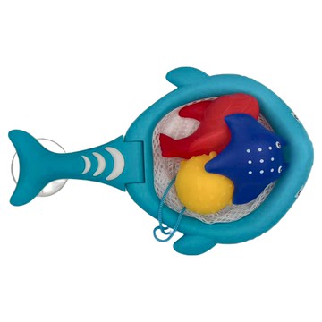 撈魚遊戲組 鯊魚撈網5件組  1組  藍色