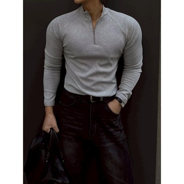 VOYEZ｜🇰🇷顯壯訓練拉鏈立領上衣｜正韓直送・肌肉版型