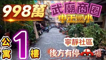 一鏡到底影片介紹♦️武廟商圈中正國小翻新公寓壹樓｜高雄市苓雅區建國一路