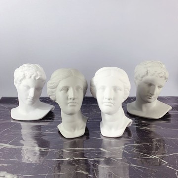 設計師樣板間樹脂藝術頭像擺件 客餐廳酒吧咖啡廳人物雕塑裝飾品