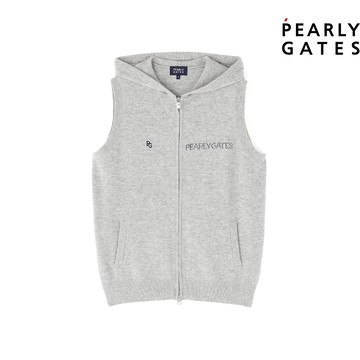 【ṔEARLY GATES】女款灰色柔軟舒適極輕保暖優伸縮性佳連帽喀什米爾背心 JLW63036