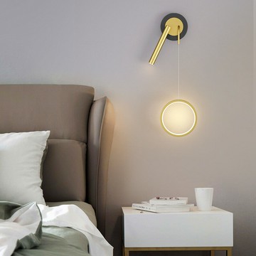 免運附發票 檯燈 吊燈 落地燈 立燈 壁燈 裝飾燈 床頭燈 臥室燈 酒吧燈 北歐簡約創意led壁燈臥室床頭后現代客廳書房背景墻簡約輕奢壁燈 出貨快pyy0088