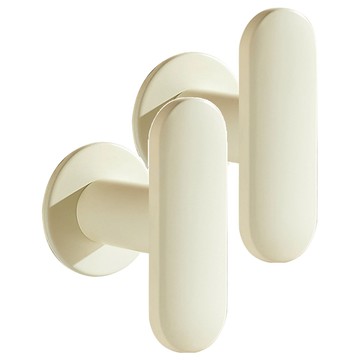 小麥購物 奶油風太空鋁旋轉掛鉤 L2349  奶白色  2個