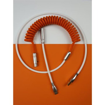 玩物有志WOWLAB手工客制化機械鍵盤線USB螺旋彈簧線type-c mini
