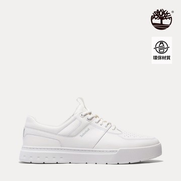 Timberland 男款白色皮革低筒休閒鞋|A675WEM2