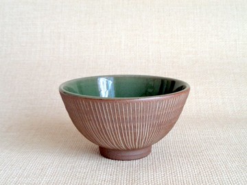 碗 青瓷鑲嵌 線紋a