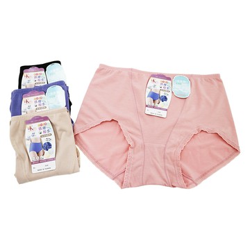 大尺碼萊賽爾蕾絲邊高腰女內褲-7948-Q(2XL)-3件