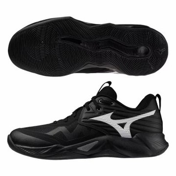 MIZUNO 美津濃 排球鞋 男鞋 運動鞋 緩震 2E楦 MOMENTUM 黑 V1GA254082