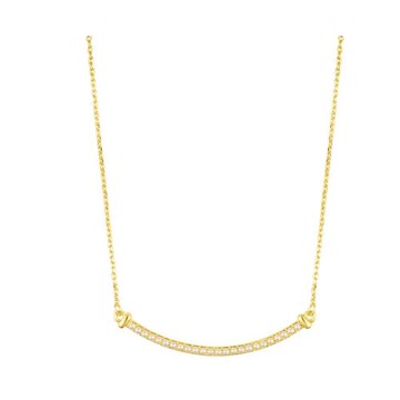 ADORNIA 14k 鍍金珍珠微笑項鍊  金鍊